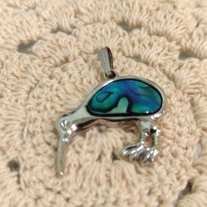 VINTAGE KIWI Bird Pendant